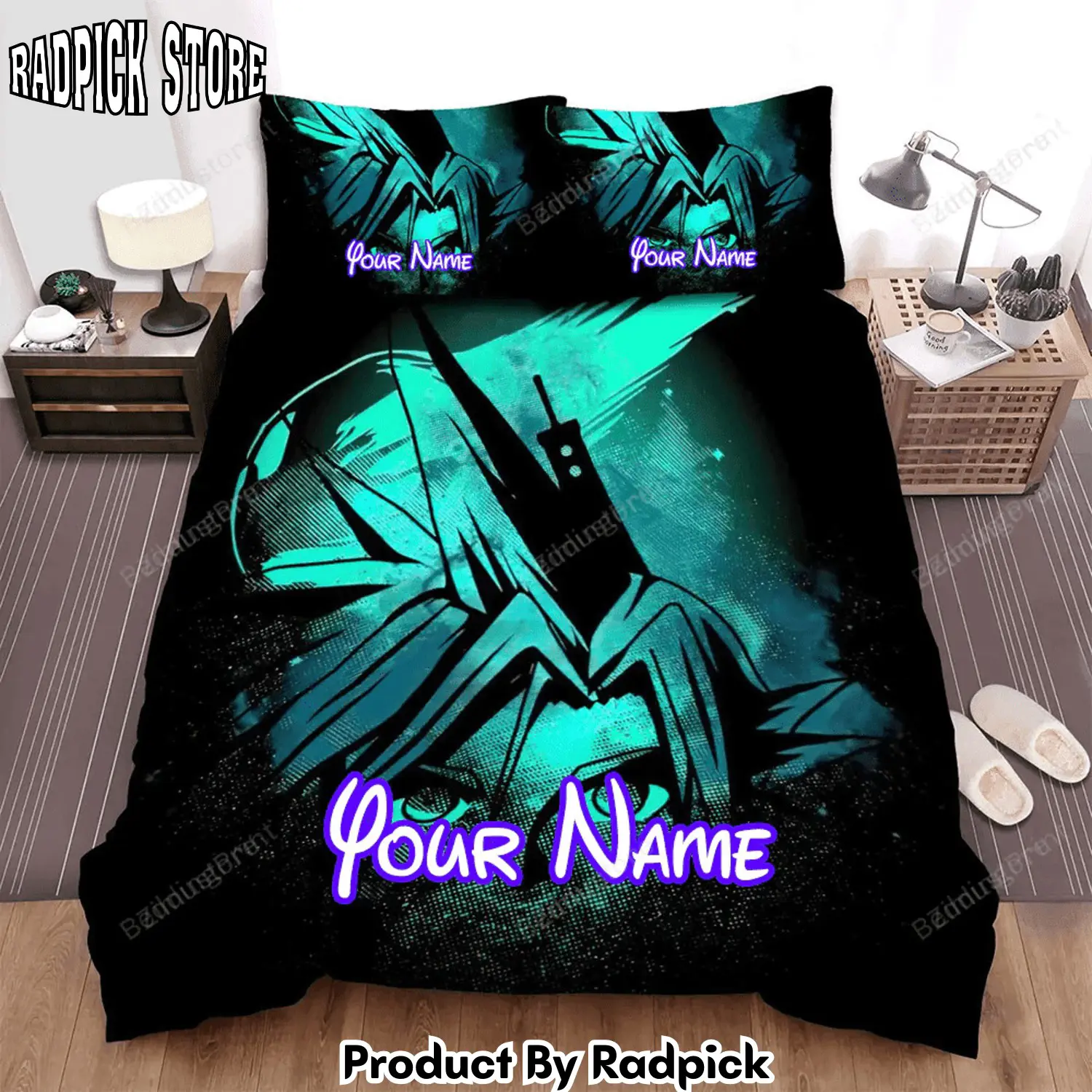 Radpick anime art face of meteor bed sheets duvet cover personalized name bedding sets rp3278781